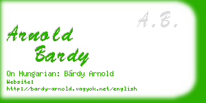 arnold bardy business card